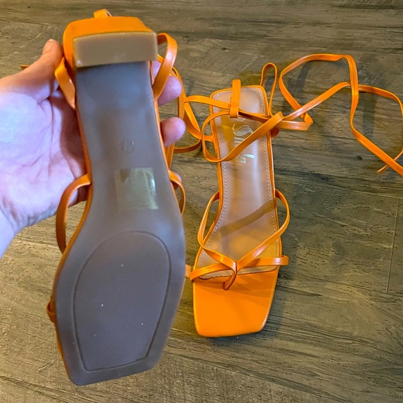 SHEIN Square Toe Lace up Heels Size 7 Never Worn - Picture 2 of 4